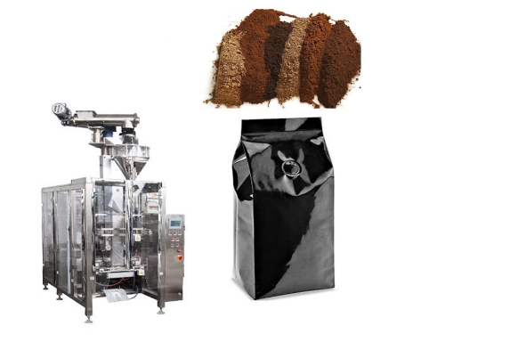 دستگاه بسته بندی عمودی اتوماتیک چهار کیسه با دریچه گاز زدایی برای پودر قهوه 250 گرم